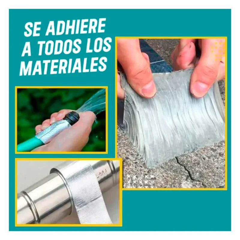 2 CINTAS IMPERMEABLES ULTRA RESISTENTE SELLADORA PROFESIONAL DE 10 CM X 5 METROS