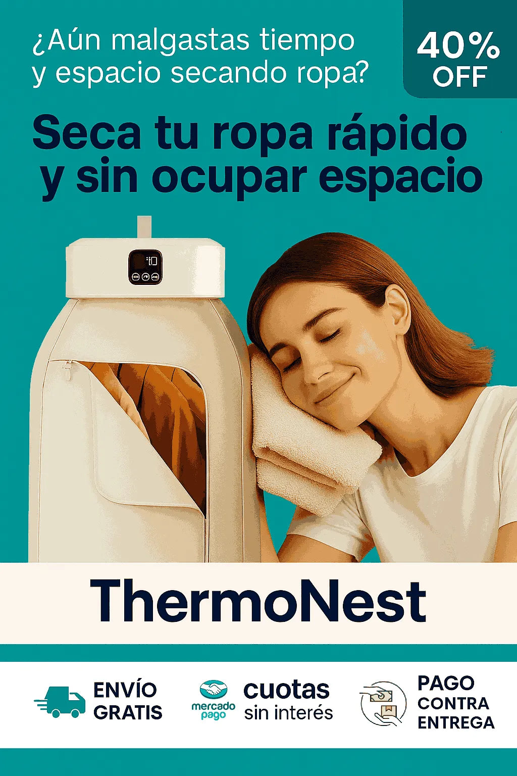 ThermoNest | Secadora Portátil Plegable | Eficiencia y ahorro!